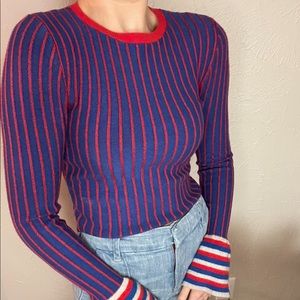 Blue & Red Unique Sweater